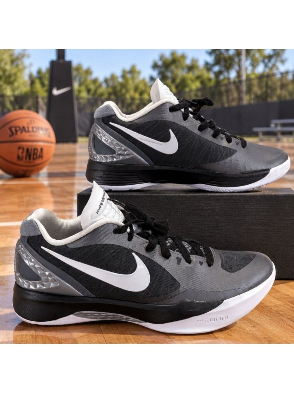 Nike Womens Size 9.5 Volley Zoom Hyperspike 585763-011 Gray Shoes Sneakers